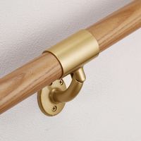 マツ六 システム手すり32 ブラケット横型通し首振り ゴールド EL-701G 1セット(2個)（直送品）