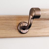 マツ六 システム手すり32 横受エンドブラケット・左用 ブラウン EL-709 1セット(2個)（直送品）