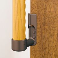 マツ六 システム手すり32 出隅スリム座ブラケットカバー付 ブラウン EL-715 1セット(2個)（直送品）