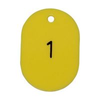 光 親子札 黄 1~50 KF969-4A 1箱(50組) 64-4792-02（直送品）