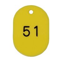 光 親子札 黄 51~100 KF969-4B 1箱(50組) 64-4792-03（直送品）