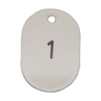 光 親子札 白 1~50 KF969-6A 1箱(50組) 64-4792-06（直送品）