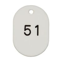 光 親子札 白 51~100 KF969-6B 1箱(50組) 64-4792-07（直送品）