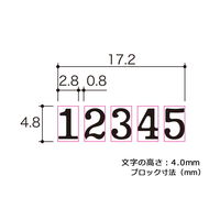 プラス　ナンバーリング　BB型（5桁A字体）　IJ-054BB