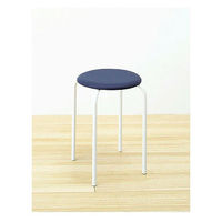 TOKIO 丸イス（座:ビニールレザー スタッキング可能） ネイビー 1脚 オリジナル 座面直径320×高さ446mm キャスター無し  オリジナル