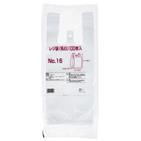 国産レジ袋　乳白　16号　1セット（3000枚：1000枚入×3箱）　福助工業  オリジナル