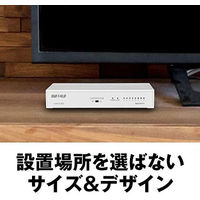 バッファロー　ギガビットスイッチングハブ（LANハブ）　8ポート/金属/電源内蔵　LSW6-GT-8NS/WH　1台（直送品）