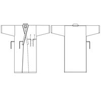 ナガイレーベン 患者衣 ゆかた型 ブルー LL SG-1440 1枚