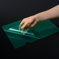 プラス 高透明カラークリアホルダー A4 グリーン 緑 1袋(100枚) ファイル 80162