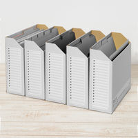 プラス ボックスファイル（エコノミータイプ）　A4　ダークグレー 553989 1袋（10冊）