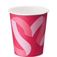 社会貢献紙コップ　ピンクリボン　205ml（7オンス）　1箱（2500個：100個入×25袋）  オリジナル