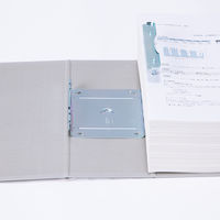 アスクル　パイプ式ファイル片開き　ベーシックカラー（2穴）　A4タテ　とじ厚100mm背幅116mm　グレー　10冊  オリジナル