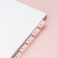 アスクル　インデックスラベル　コクヨ タイトルブレーン対応　中（29×23mm）　赤　1箱（2400片：240片×10袋）  オリジナル