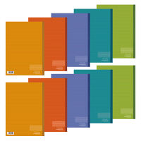 プラス　ノートブックNO-003AS-10CP　B5 A罫（7mm）　76743　1袋（10冊入）　（直送品）