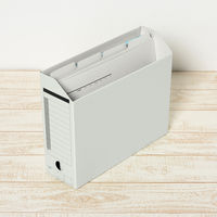 プラス 個別フォルダーA4ー4山ベーシックカラー グレー 87239 1セット(1袋(4枚入)×10)