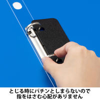 Matakul 丸型ツイストリングファイル 背幅27mm ブルー 表紙部分に使用済みクリアホルダーからつくった再生材30％配合 30冊 オリジナル