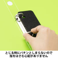 Matakul 丸型ツイストリングファイル 背幅27mm グリーン 表紙部分に使用済みクリアホルダーからつくった再生材30％配合 30冊 オリジナル