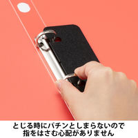 Matakul 丸型ツイストリングファイル 背幅27mm レッド 表紙部分に使用済みクリアホルダーからつくった再生材30％配合 10冊 オリジナル