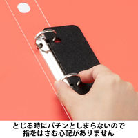 Matakul 丸型ツイストリングファイル 背幅36mm レッド 表紙部分に使用済みクリアホルダーからつくった再生材30％配合 30冊 オリジナル