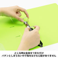 Matakul D型ツイストリングファイル 背幅36mm グリーン 表紙部分に使用済みクリアホルダーからつくった再生材30％配合 30冊 オリジナル