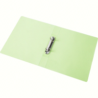 ハピラ　リングファイル丸型2穴　A4タテ　背幅40mm　5冊　カラバリ　グリーン  オリジナル