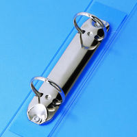 ハピラ　リングファイル丸型2穴　A4タテ　背幅40mm　10冊　カラバリ　ブルー  オリジナル