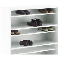 アスプルンド　スリッパ＆シューズラック　オープン5段　ホワイト　1台（2梱包）