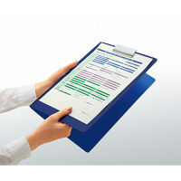 コクヨ クリップホルダー（カバー付き用箋挟・PP） A4青 ヨハ-J50B 1セット（2冊）（直送品）