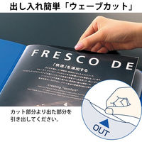 コクヨ　クリヤーブック（ウェーブカット・固定式）　B6ヨコ20ポケット　青　ブルー　ラ-T568B　2冊