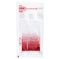 アスクル　中身が透けにくい　ケアルックデザイン　レジ袋　レッド　12号　1セット（3000枚：100枚入×30袋）  オリジナル