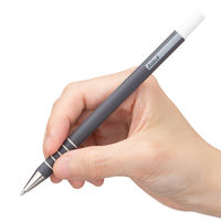 アスクル キャップ式ラバーボールペン 油性 0.7mm 黒インク ASR3-BK  オリジナル