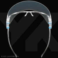 【フェイスシールド】 山本光学 超軽量フェイスシールドグラス YF-800S 1セット（フレーム1個、レンズ3枚）