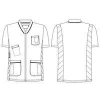 ナガイレーベン カ】RTー5067 シルバーグレー LL RT-5067 1枚　スクラブ