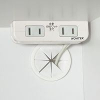 白井産業 キッチンラック ミドルタイプ 幅584×奥行410×高さ1098mm ホワイト 1台 台所収納 給湯室 スライド棚 2口コンセント