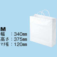 ハッピータック付ビニールバッグ　白　Ｍ　1セット（50枚：10枚入×5袋）　今村紙工
