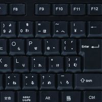 バッファロー USB接続 有線スタンダードキーボード 丸洗い対応モデル ブラック BSKBU12BK 1個（直送品）