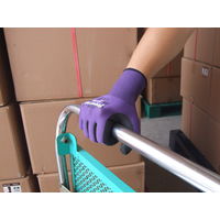 【背抜き手袋】 アトム タフレッドスリム 1450 パープル/ブラック S 1セット（10双：1双入×10袋）