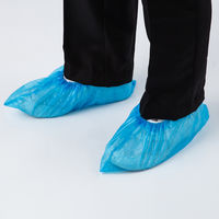 【シューズカバー】 川西工業 「現場のチカラ」 ポリエチレンシューズカバー ブルー 1セット（100枚入×5袋）  オリジナル