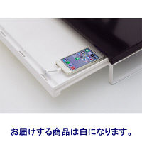 リヒトラブ(LIHIT LAB.) 机上台 幅590mm 引き出し付 白（ホワイト） A7338-0 3台