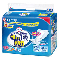 大人用紙おむつ 尿とりパッド サルバ 朝まで1枚ぐっすりパッド 夜用 5回 1パック（26枚）白十字