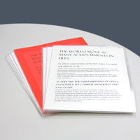 プラス　カラークリアホルダー　A4　1箱(600枚)　濃色ピンク