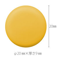 プラス　カラーマグネット　CP-020M　イエロー　1パック（6個入）（直送品）