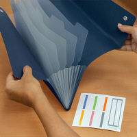 プラス　アコーディオンホルダ・6仕切り　FL-115CH　BL　（直送品）