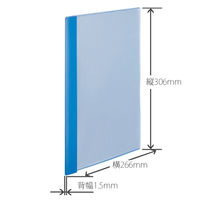 プラス クリアファイルスリム ブルー FL-190CF ブル- 1冊（直送品）