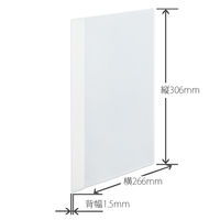 プラス クリアファイルスリム FLー190CF ホワイト FL-190CF 1冊（直送品）