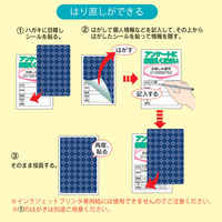 サンワサプライ　貼り直しができる目隠しシール（2面付）90×68mm　JP-HKSEC11　1冊（20枚入）（直送品）