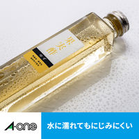 エーワン（A-one）ラベルシール パッケージラベル 水に強い 光沢フィルム インクジェット シール A4 ホワイト 12面  3シート  28981