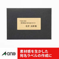 エーワン（A-one）ラベルシール 下地が隠せて透かしても読めない プリンタ兼用 封筒 シール ステッカ― A4 110面 12シート  31677