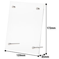 アスクル　片面用L型　ビス留めカード立て　レジサイン　写真Lサイズ　1セット（3個：1個×3）　 オリジナル