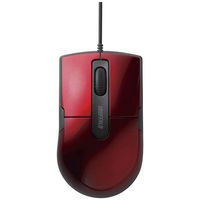 バッファロー 有線BlueLEDマウス 静音/3ボタン Mサイズ レッド BSMBU26SMRD 1個